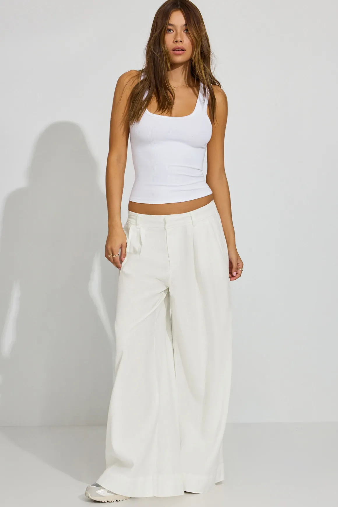 Clearance Baggy Linen Trousers Pants