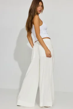 Clearance Baggy Linen Trousers Pants