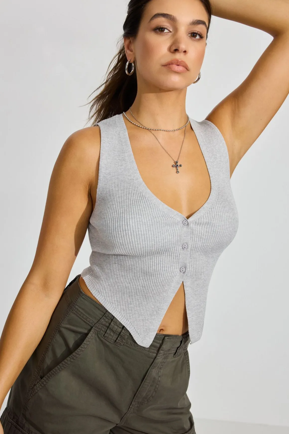 Best Bare V Neck Vest Tank Tops|Sweaters & Cardigans