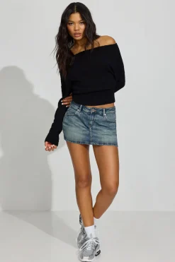 Sale Bouclé Boat Neck Sweater Sweaters & Cardigans|Long Sleeve Tops