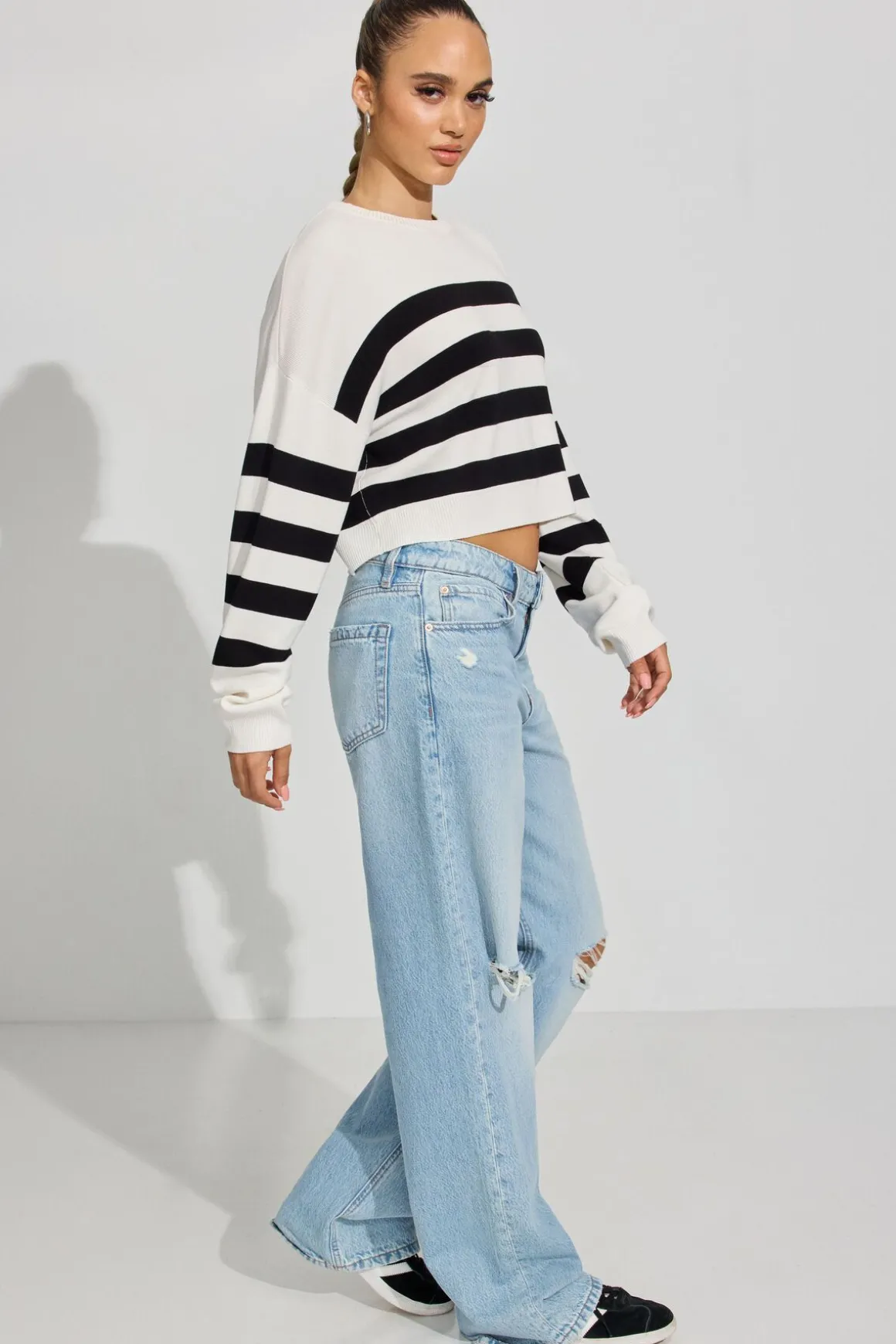 New Boxy Stripe Sweater Hoodies & Sweatshirts|Sweaters & Cardigans