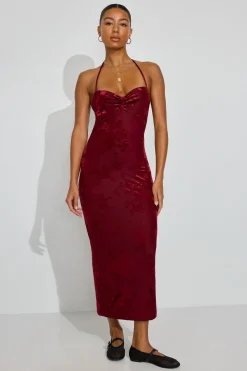 Fashion Burnout Sweetheart Maxi Dress Dresses