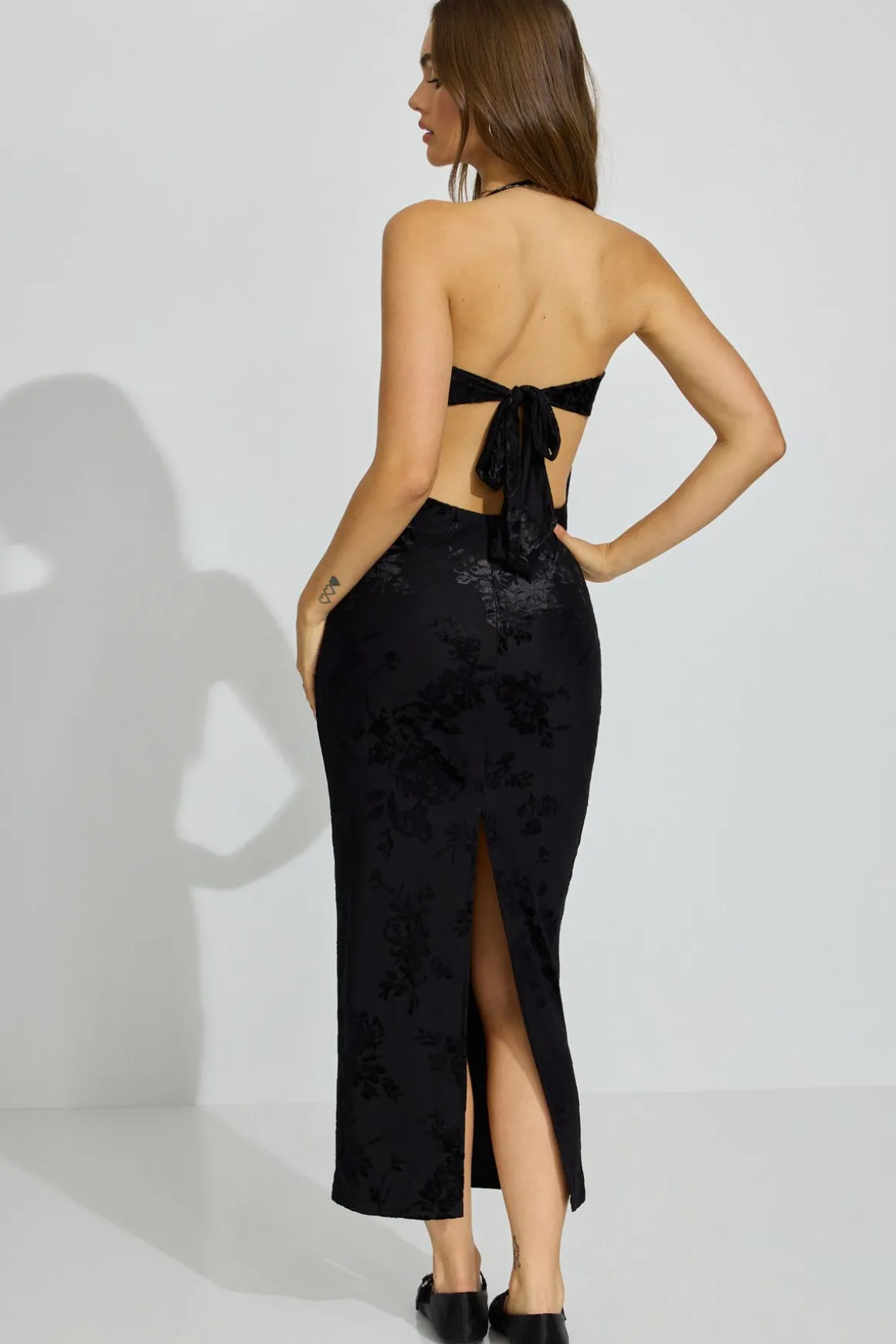 Cheap Burnout Sweetheart Maxi Dress Dresses