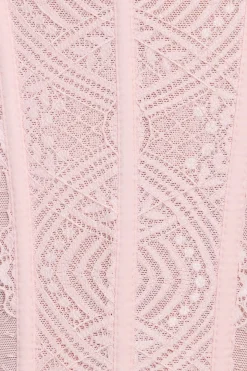 Cheap Chrishell Lace Mesh Bustier Tank Tops