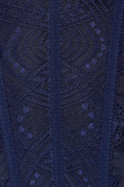 Online Chrishell Lace Mesh Bustier Tank Tops