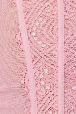 Discount Chrishell Lace Mesh Bustier Tank Tops