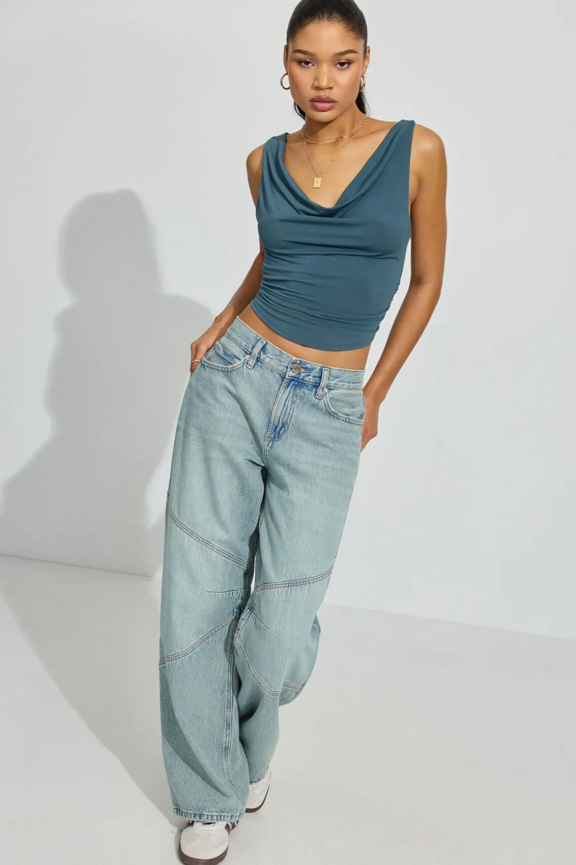 Best Sale Cowl Tank Top Tank Tops