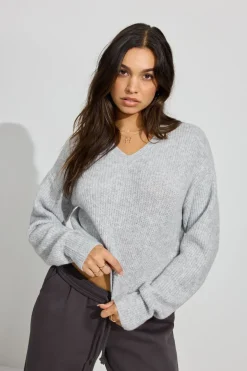 Flash Sale Cozy V Neck Sweater Tops|Sweaters & Cardigans