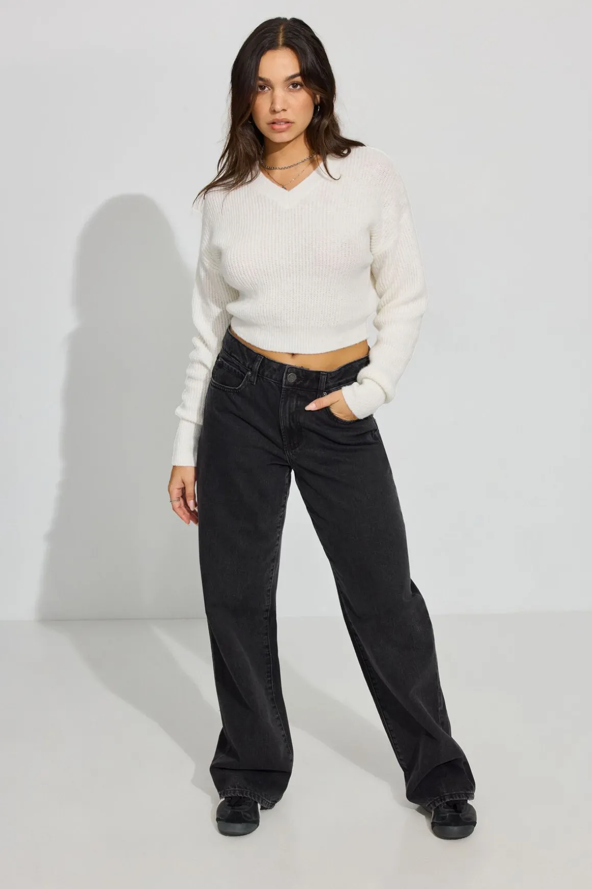 Online Cozy V Neck Sweater Tops|Sweaters & Cardigans