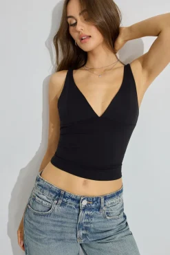 Cheap Deep Plunge Sleek Cami Top Matching Sets|Tops