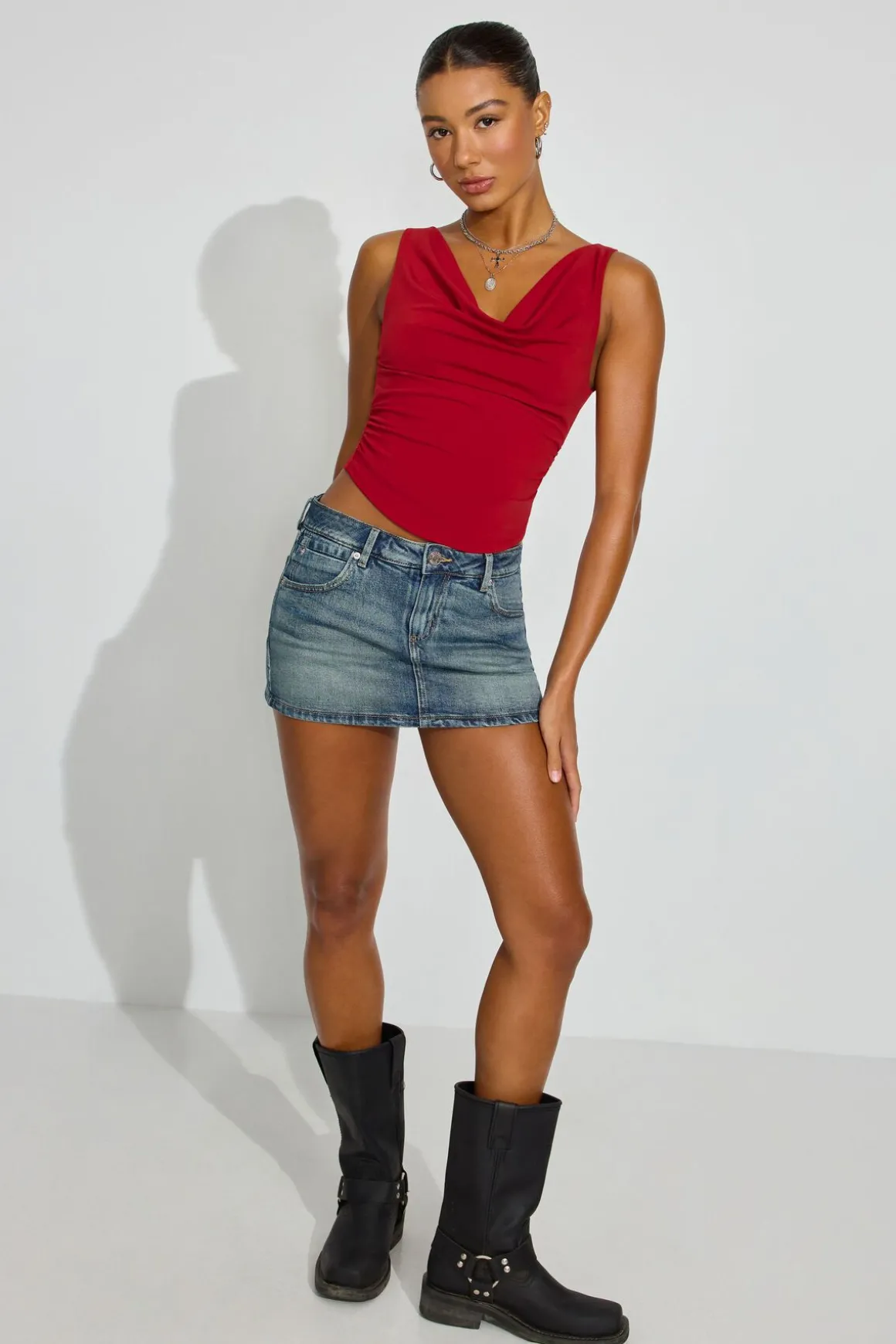 Sale Denim Micro Skort Shorts & Skirts|Jean Skirts