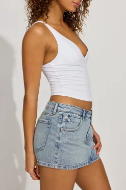 Cheap Denim Micro Skort Shorts & Skirts|Jean Skirts