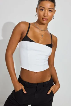 Flash Sale Double Layer Bustier Top Tank Tops