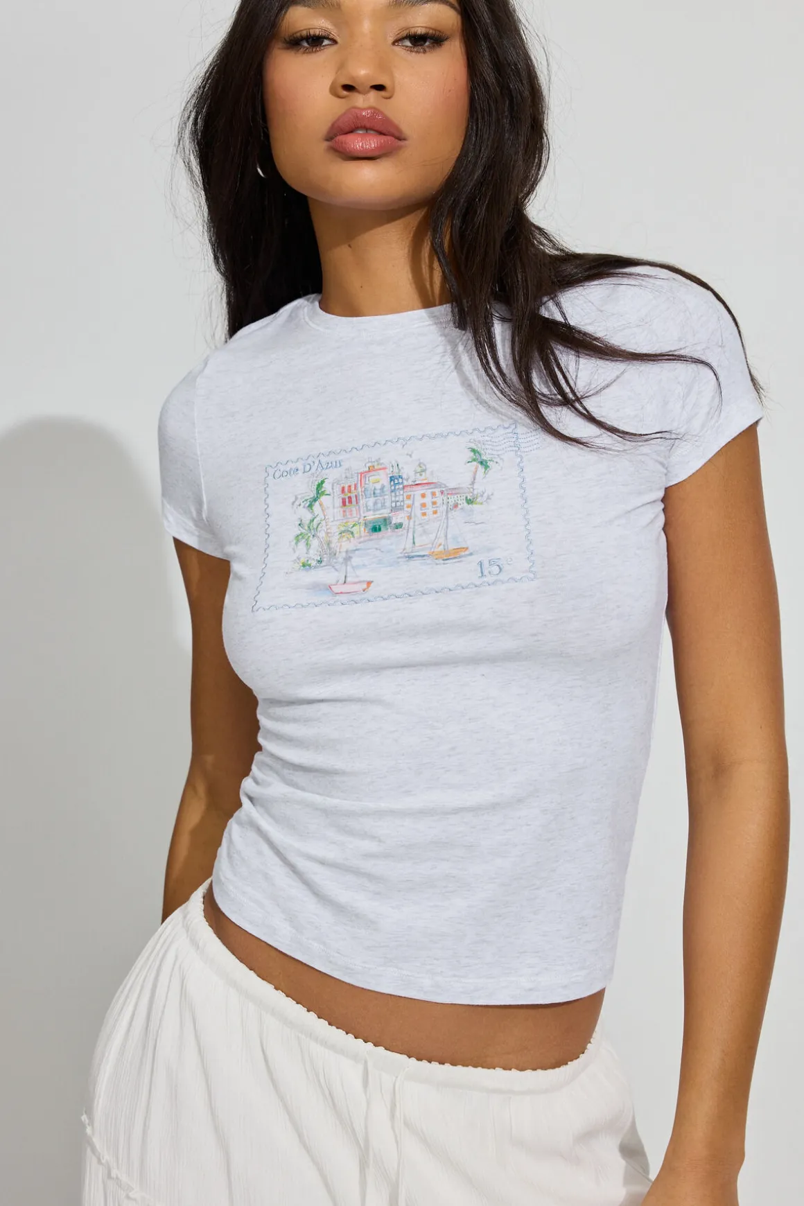 Fashion Estelle Longline Tee Short Sleeve Tops