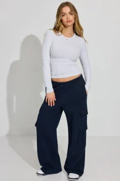 Outlet Estelle Ribbed Long Sleeve T Shirt Tops|Long Sleeve Tops