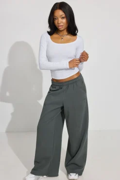 Online Estelle Scoop Neck Long Sleeve T Shirt Long Sleeve Tops