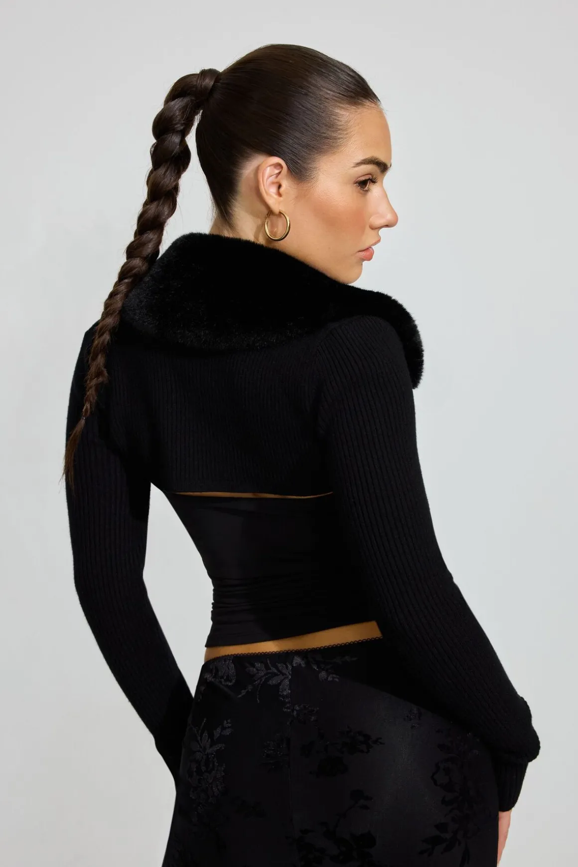 Best Sale Faux Fur Shrug Sweaters & Cardigans|Long Sleeve Tops