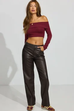 Best Faux Leather Straight Pants Pants