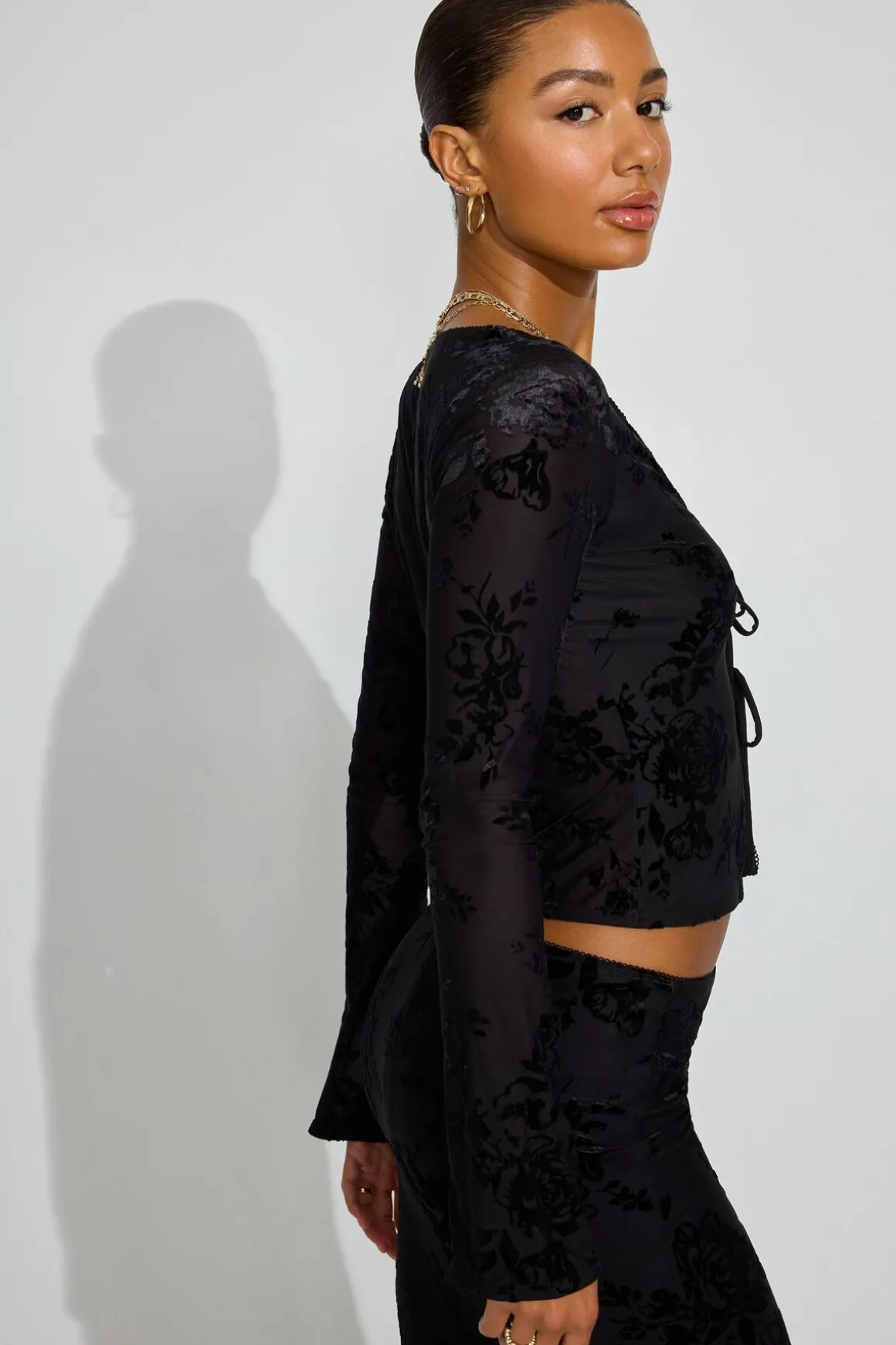 Clearance Flyaway Burnout Long Sleeve Top Long Sleeve Tops