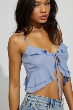 Flash Sale Flyaway Ruffle Babydoll Top Tank Tops