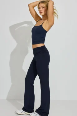 Best Fold Over Flare Knit Pants Matching Sets|Bottoms