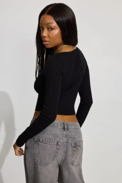Store Hook & Eye Sweater Sweaters & Cardigans|Long Sleeve Tops