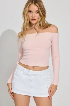Clearance Isabella Femme Off Shoulder Top Long Sleeve Tops