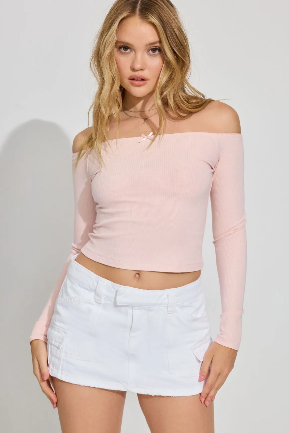 Clearance Isabella Femme Off Shoulder Top Long Sleeve Tops
