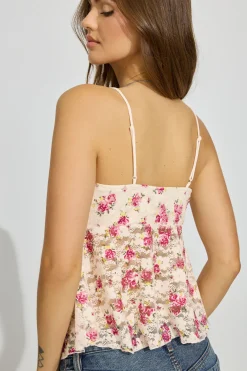 Cheap Lace Flyaway Cami Top Tank Tops