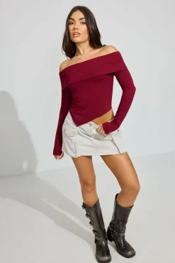 Store Long Sleeve Asymmetric Top Long Sleeve Tops