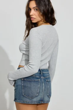 Online Long Sleeve Peekaboo Top Sweaters & Cardigans|Long Sleeve Tops