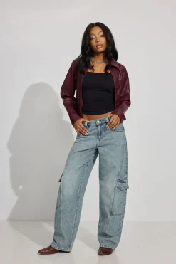 Online Low Rise Baggy Cargo Jeans Jeans
