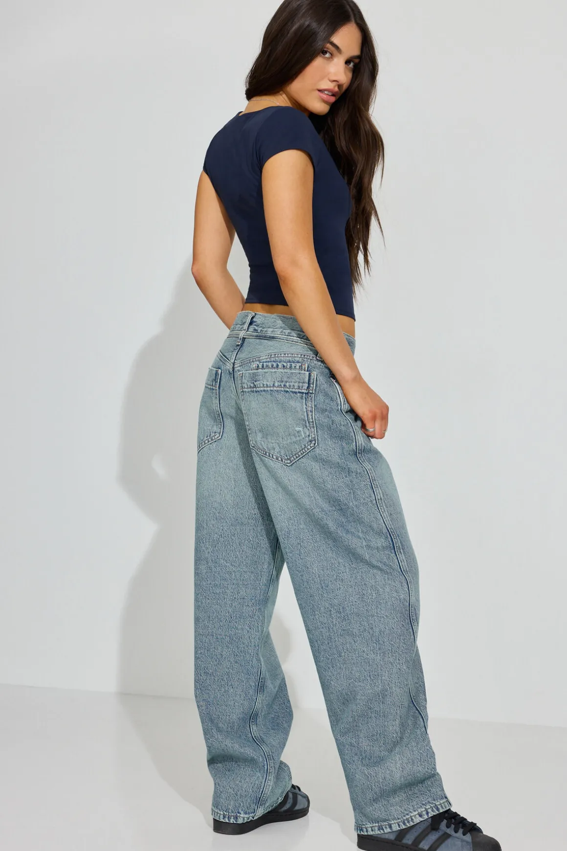 Fashion Low Rise Baggy Jeans Jeans