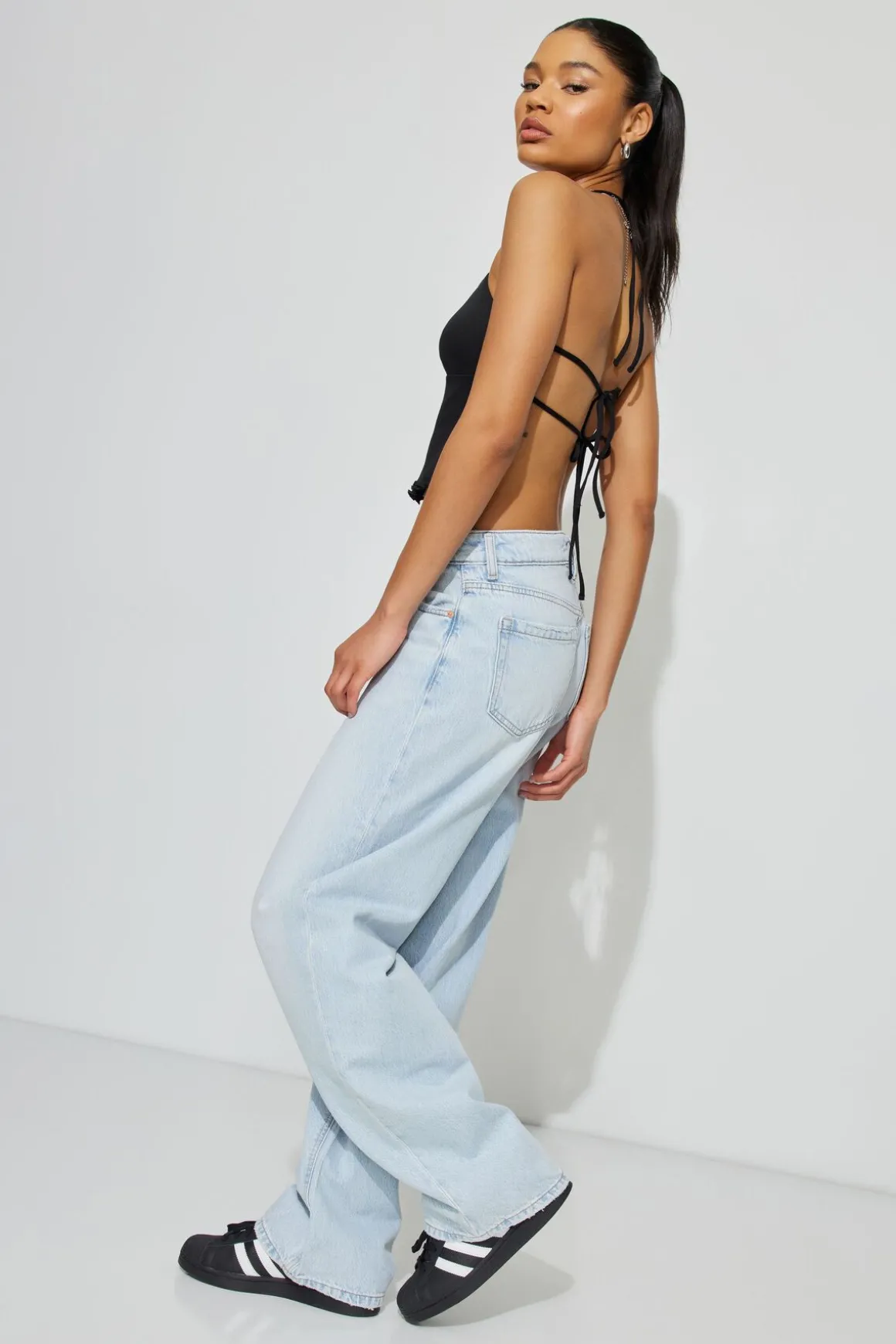 Cheap Mesh Apron Back Halter Top Tank Tops
