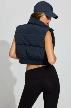 Shop Mini Puff Vest Cropped Jackets|Vests