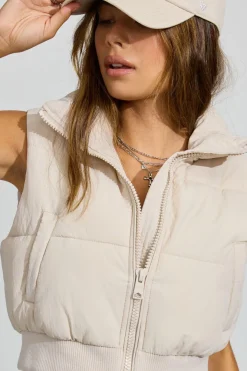 New Mini Puff Vest Cropped Jackets|Vests