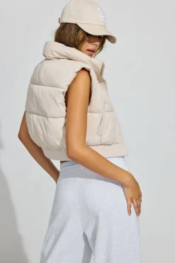 New Mini Puff Vest Cropped Jackets|Vests