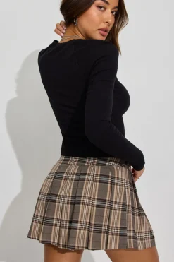Cheap Nicole Pleated Micro Skort Shorts & Skirts