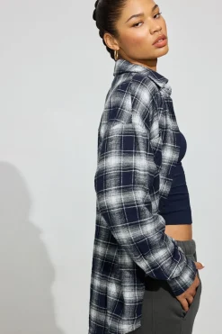 Shop Noah Plaid Button-Up Shirt Long Sleeve Tops