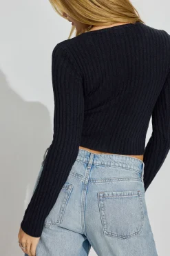 Hot Novelty Rib Cardigan Sweaters & Cardigans|Long Sleeve Tops