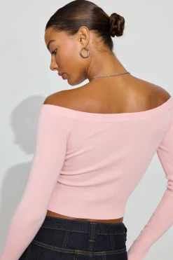 Shop Off Shoulder Long Sleeve Top Sweaters & Cardigans|Long Sleeve Tops