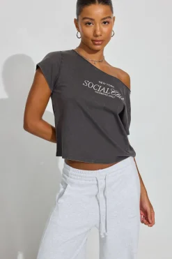 Cheap Off Shoulder T Shirt Matching Sets|Short Sleeve Tops
