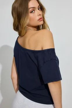 Outlet Off Shoulder T Shirt Short Sleeve Tops