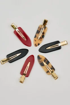 Fashion Pack of 6 Crease Clips Hair Accessories