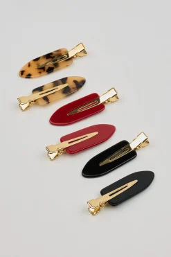 Fashion Pack of 6 Crease Clips Hair Accessories