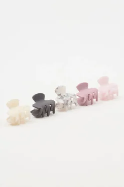 Store Pack of 5 Mini Acetate Clips Hair Accessories