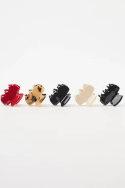 New Pack of 5 Mini Acetate Clips Hair Accessories
