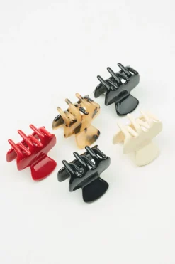 New Pack of 5 Mini Acetate Clips Hair Accessories
