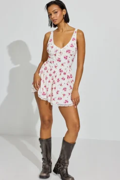 Best Sale Plunge V-Neck Romper Dress Dresses