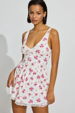 Best Sale Plunge V-Neck Romper Dress Dresses